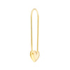 Heart Safety Pin Hoop Earrings