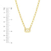 Dot Diamond Mariner Paper Clip Necklace