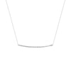 Sterling Silver Curved Diamond-Cut Bar Adjustable Necklace