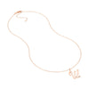 Script 'W' with Diamond Bezel Necklace