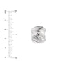 Sterling Silver Wave Half-Hoop Earrings on Post Back