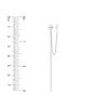 Front to Back Staple Bar Drop Chain Earrings
