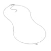 Sideways Mini CZ Wishbone Necklace