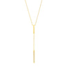 Diamond and Polished Bars Lariat Necklace
