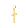 Fluted Bar Cross Pendant