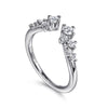 14K White Gold Open Diamond Anniversary Ring