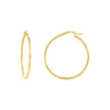 2mm x 35mm Polished Hoop Earrings