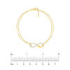 Plated Sterling Silver CZ Infinity Love Bracelet