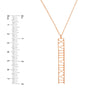 7mm Vertical Roman Numeral Pendant Necklace