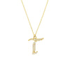 Diamond Gothic 'T' Necklace