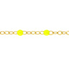 Neon Yellow Enamel Bead Piatto Chain