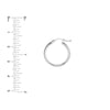 Plated Sterling Silver Five-Row Sparkle Hoops