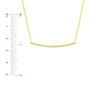 Curved Bar Adj. Necklace with 1/5tcw Diamond