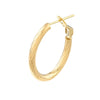 Twisted Tube Oval Hoop Earring with Omega Clip