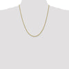 10K 2.5mm Diamond-Cut Rope Chain