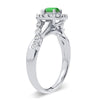 14K 0.27Ct Diamond Emerald Ring