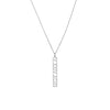 5mm Vertical Roman Numeral Pendant Necklace