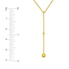 Beaded Chain Lariat Necklace