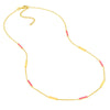 Neon Pink Enamel Alternating Bar Necklace