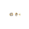 Triple Tube Love Knot Stud Earrings