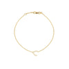Sideways Mini CZ Wishbone Adj. Bracelet