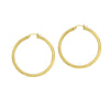 3mm x 30mm Polished Hoop Earrings
