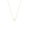 Sideways Mini CZ Wishbone Necklace