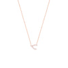 Sideways Mini CZ Wishbone Necklace