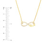 Plated Sterling Silver CZ Infinity Love Necklace