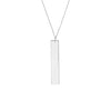 Vertical Engravable Bar Adj. Necklace