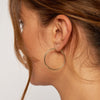 2mm x 35mm Polished Hoop Earrings