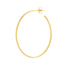 41.50mm x 31.50mm Thin Oval Post Hoop Earrings