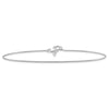 Sterling Silver RH-plated Adjustable Snake Chain Anklet