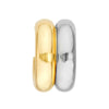 15mm Small Double Two Tone Open Hoop Earrings