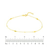 Mini Bead and Twist Adjustable Anklet