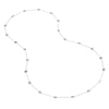 Sterling Silver Hammered Disc Station Long Necklace