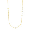 Saturn Chain Bezel Long Necklace