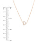 Sideways Mini CZ Heart Adjustable Necklace