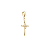 Four CZ Polished Mini Cross Pendant