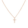 Diamond Mini Cross Adjustable Necklace