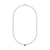 Sapphire Solitaire Diamond Tennis Necklace