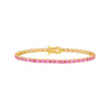 Oval Pink Sapphire Tennis Bracelet