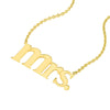 Mrs. Nameplate Adjustable Necklace