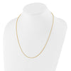 14K Adjustable 1.3mm D/C Wheat Chain