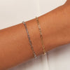 2.5mm Paper Clip Chain with Pear Shape Lock
