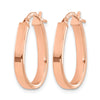 14K Rose Gold Polished U-Shape Hoop Earrings