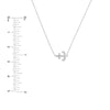 Sideways Mini CZ Anchor Necklace