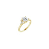 14K Yellow 6.5 mm Round 1/6 CTW Natural Diamond Semi-Set Engagement Ring