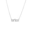 Gothic Aries Nameplate Necklace