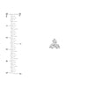1tcw 3.5mm Diamond Trio Stud Earrings